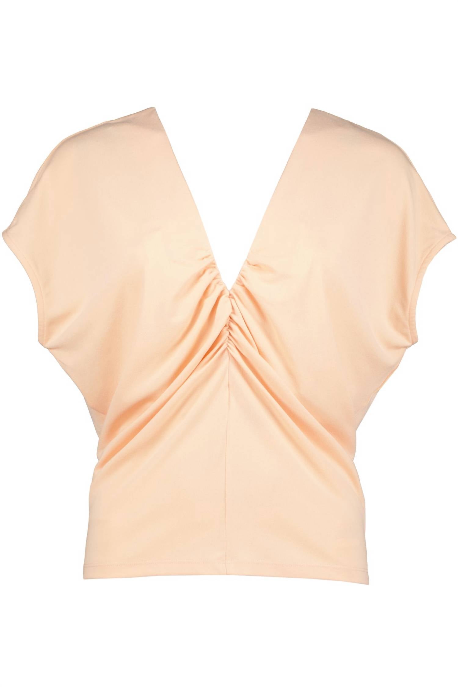 Women's Ruched Deep V Tee