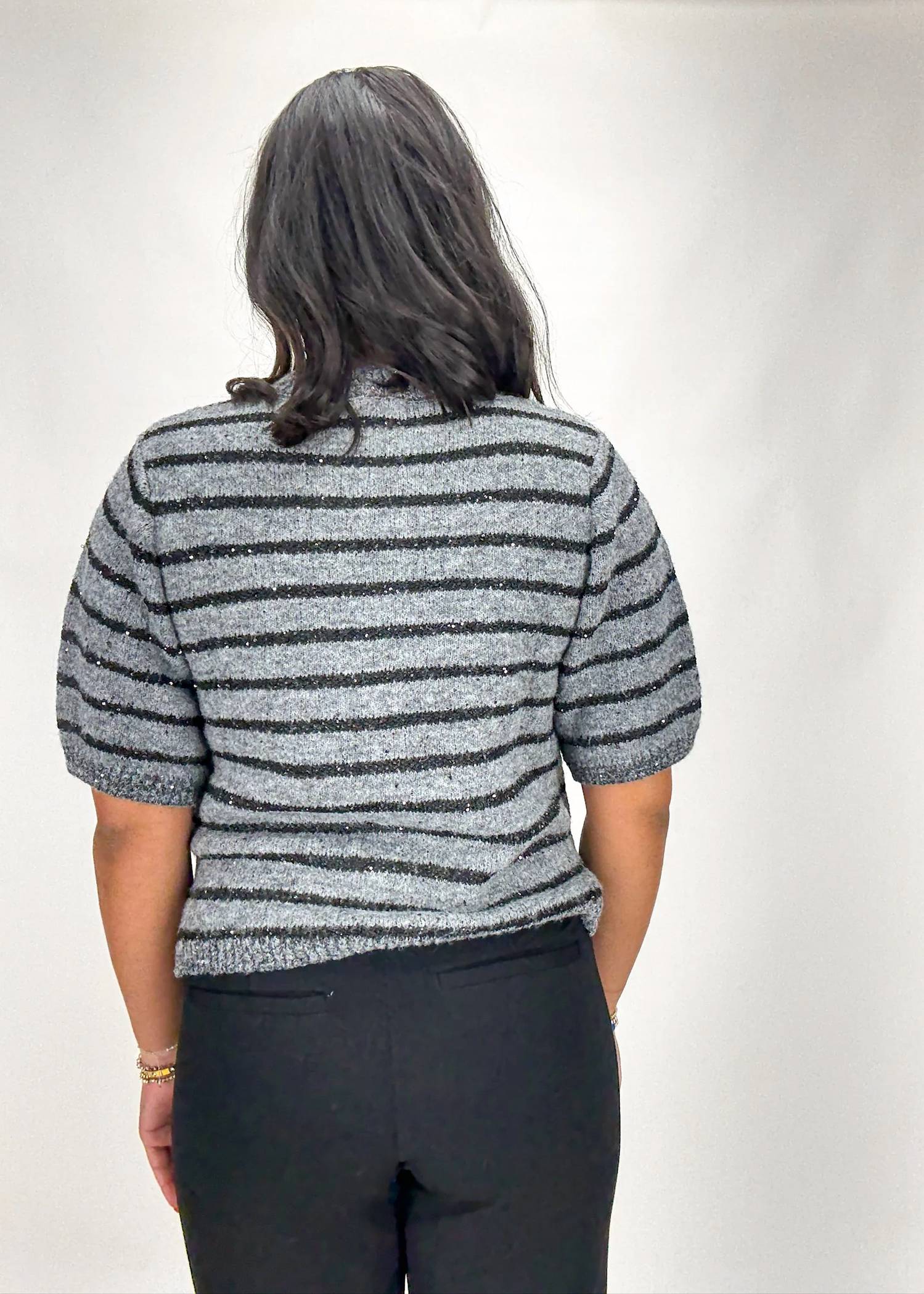 Sanctuary - Short Sleeve Shine Sweater Tee