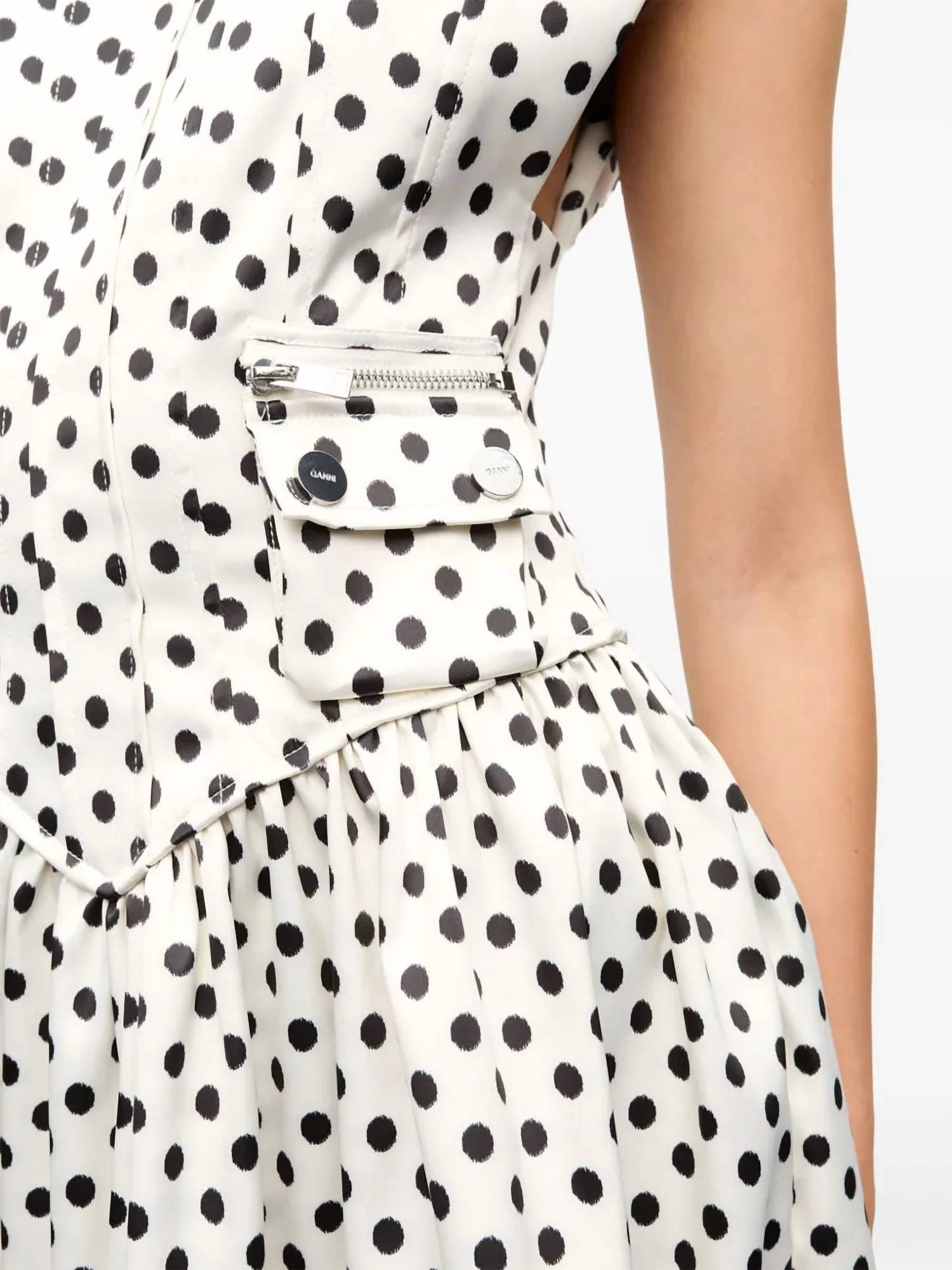Ganni - Satin Corset Mini Dress