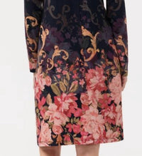 Johnny Was Janie Favor Mock Neck Swing Dress in cei - women's dress - detail view