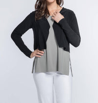 Sympli - Long Sleeves Cropped Shrug Jacket