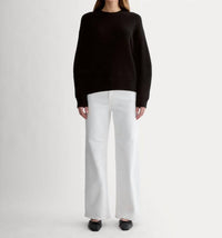 Everlane Women's The Cocoon Crew Sweater in black - women's sweater - alternate view