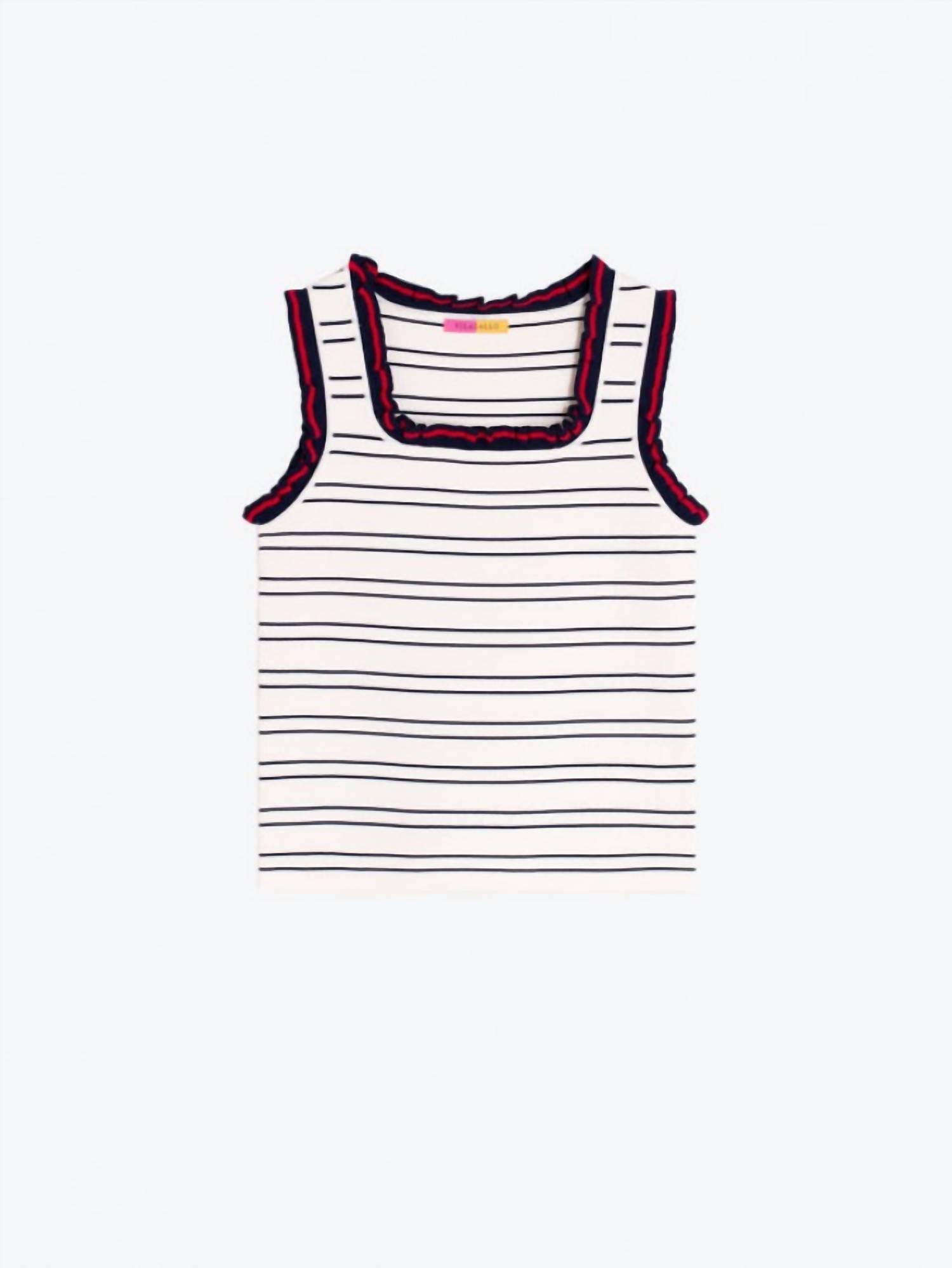 Vilagallo - Pink Striped Point Top