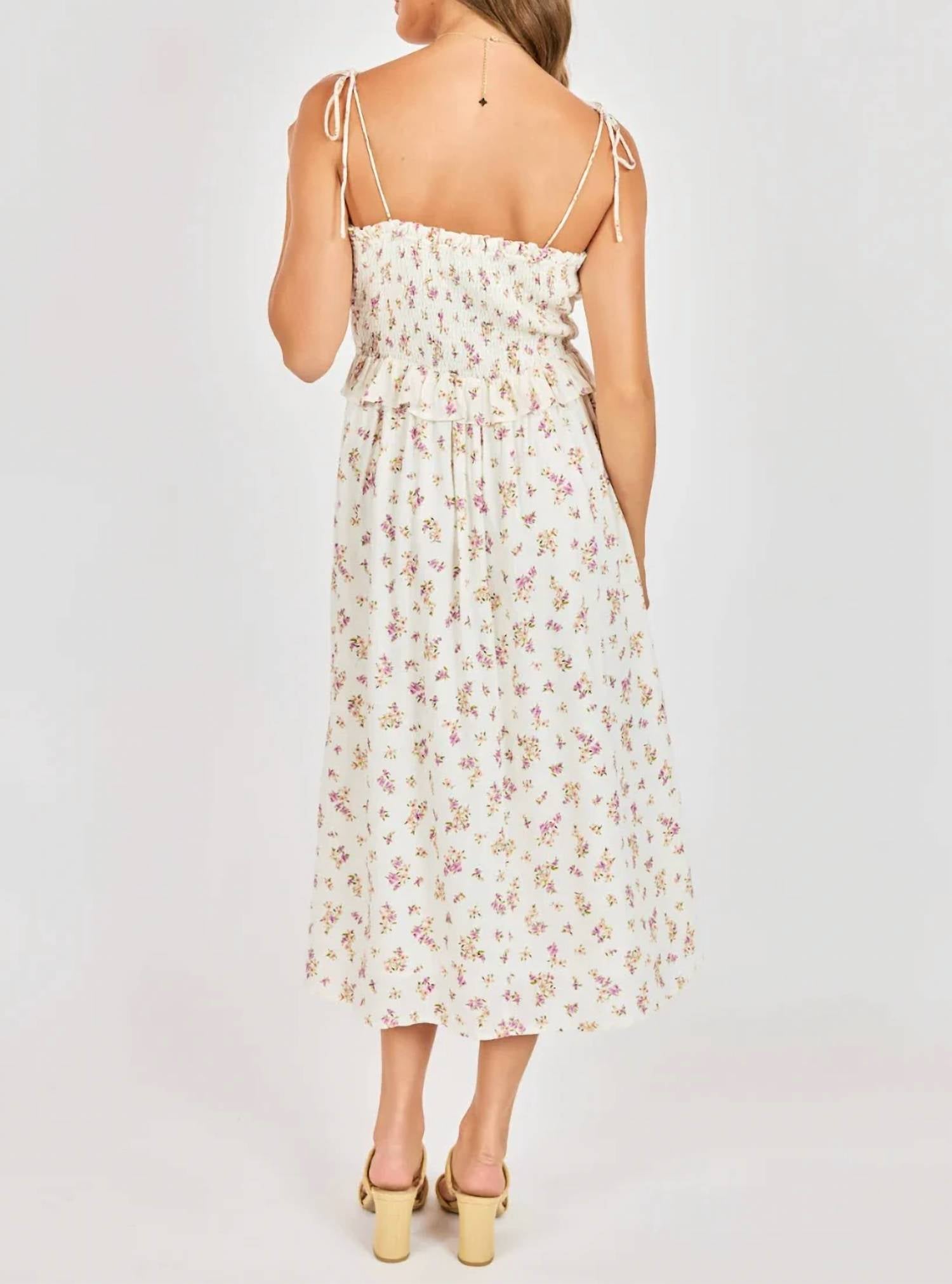 Sadie & Sage - Bouquet Sweetheart Midi Dress