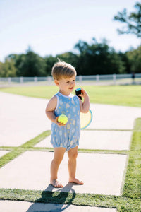 THE PROPER PEONY Courtside Boy Bubble Onesies in blue - kids' item