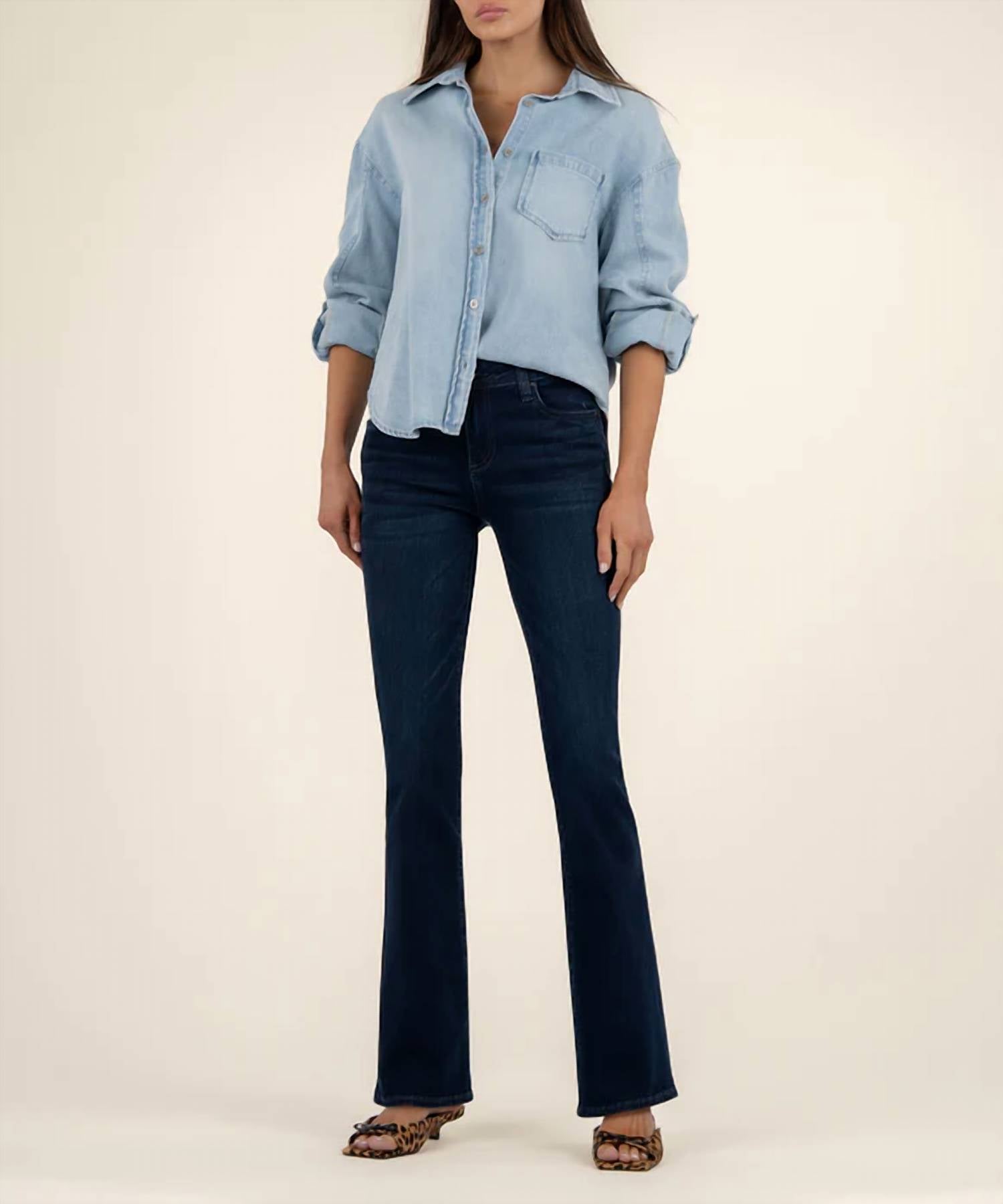 Kut From The Kloth - Natalie Mid Rise Flare Bootcut Jeans