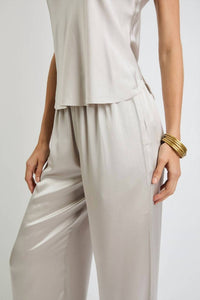 Beryll Liz Silk Pants in pearl - women's pants - alternate view