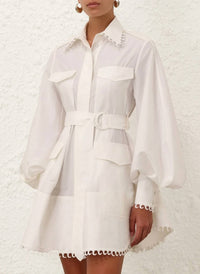 Zimmermann - Illuminate Utility Mini Dress