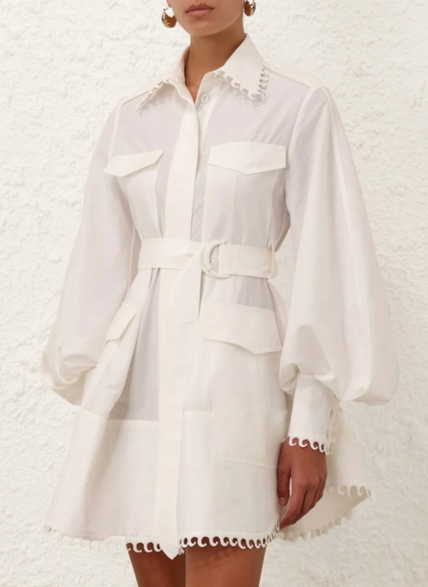 Zimmermann - Illuminate Utility Mini Dress