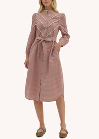 Entro - Long Sleeve Trim Midi Dress