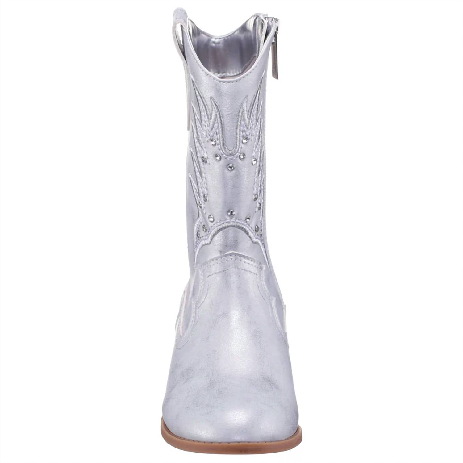 Nina - Girl's Fillan Metallic Inside Zip Cowboy Boots
