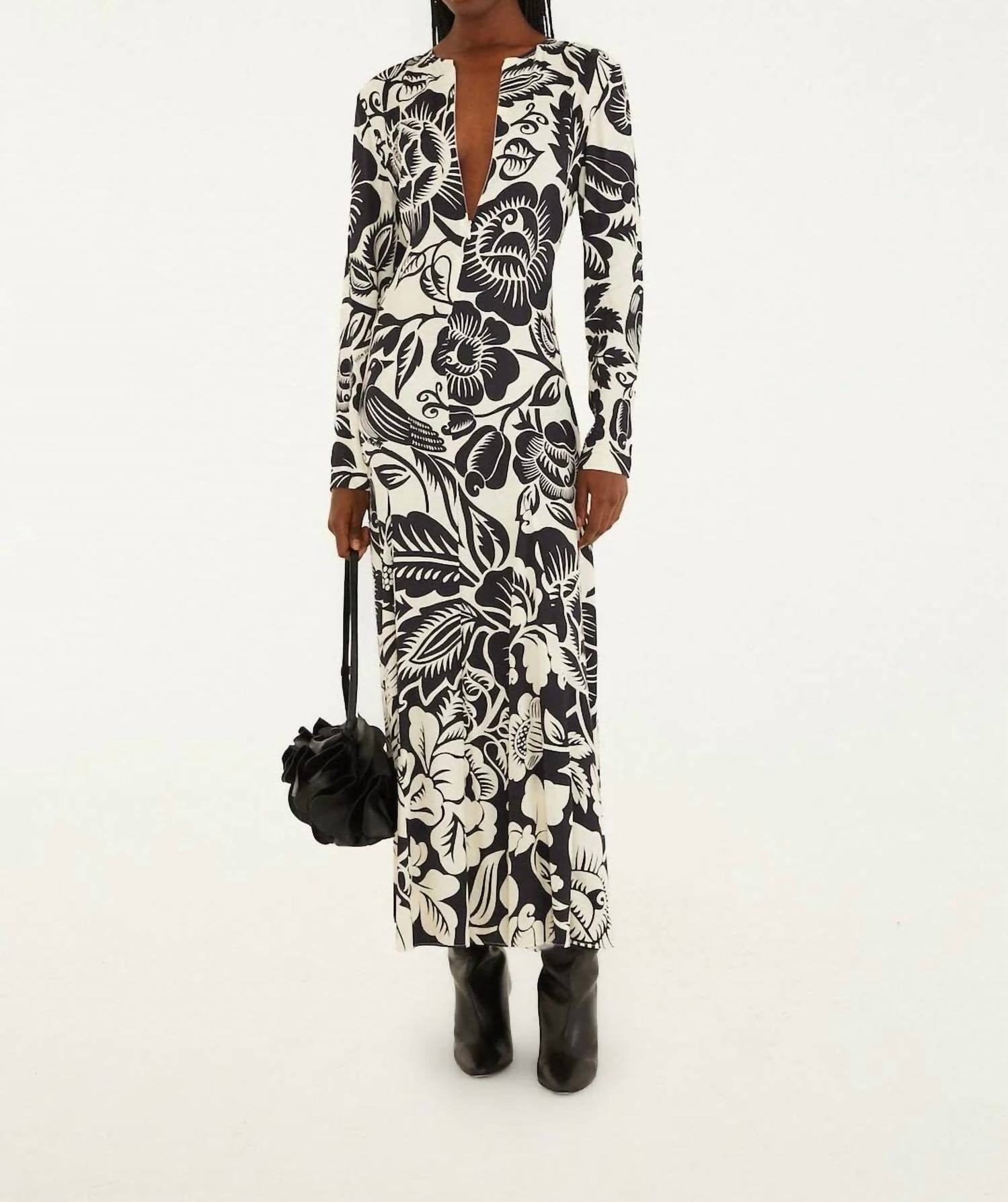 Farm Rio - Cashews And Birds Maxi Dress