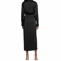 Ramy Brook - Aurora Draped Satin Shirt Dress