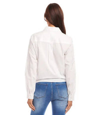 Karen Kane - Eleanor Embroidered Tie Front Top