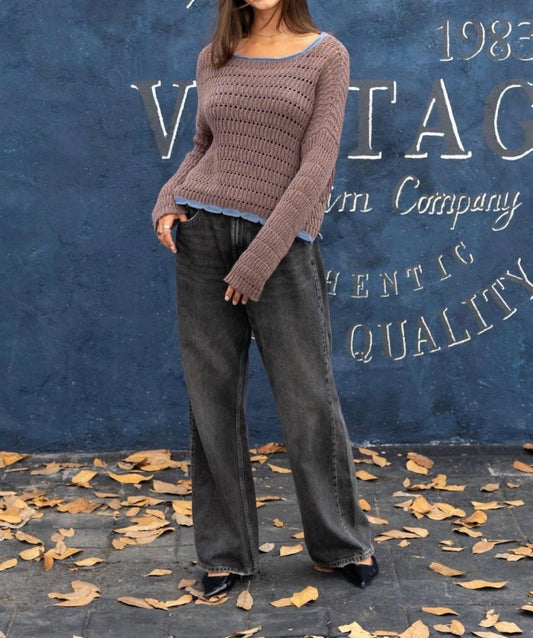 Wooden Ships - Faye Tipped Long Sleeve Top