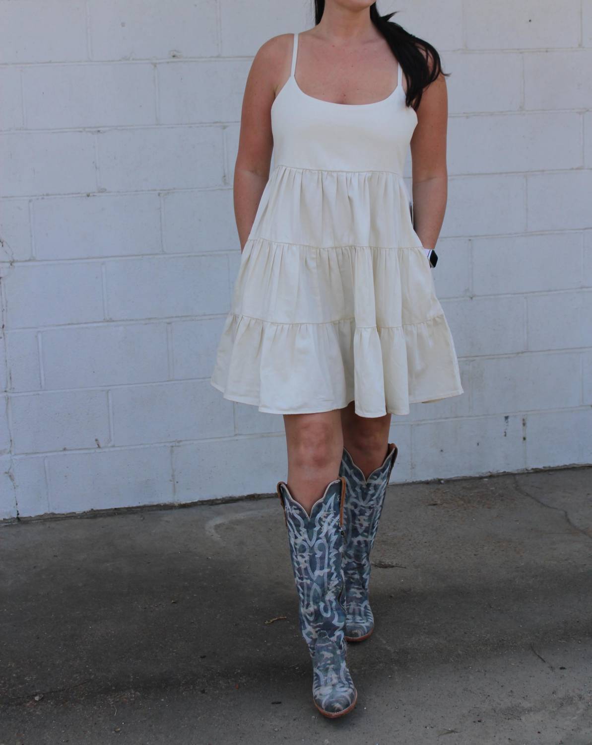 Wrangler - Strappy Tiered Mini Dress
