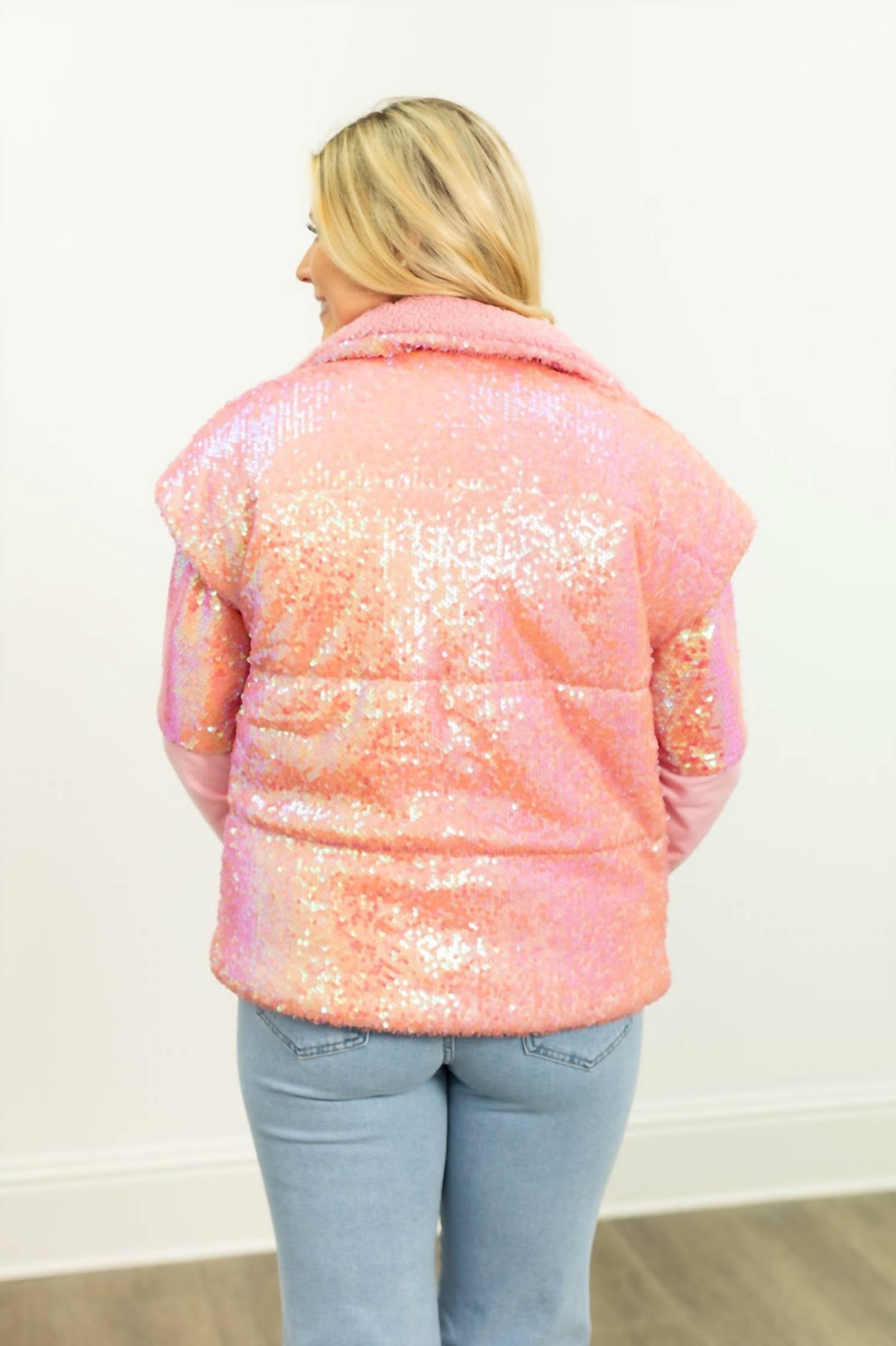 Grace + Emma - Iridescent Sequin Vest