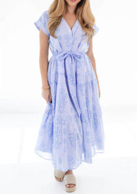 J.Marie - The Sienna V-neck Button Up Midi Dress