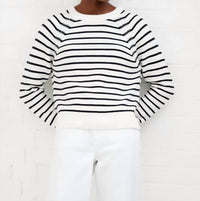 French Connection - Women's Lillie Mozart Stripe Crew Sweater