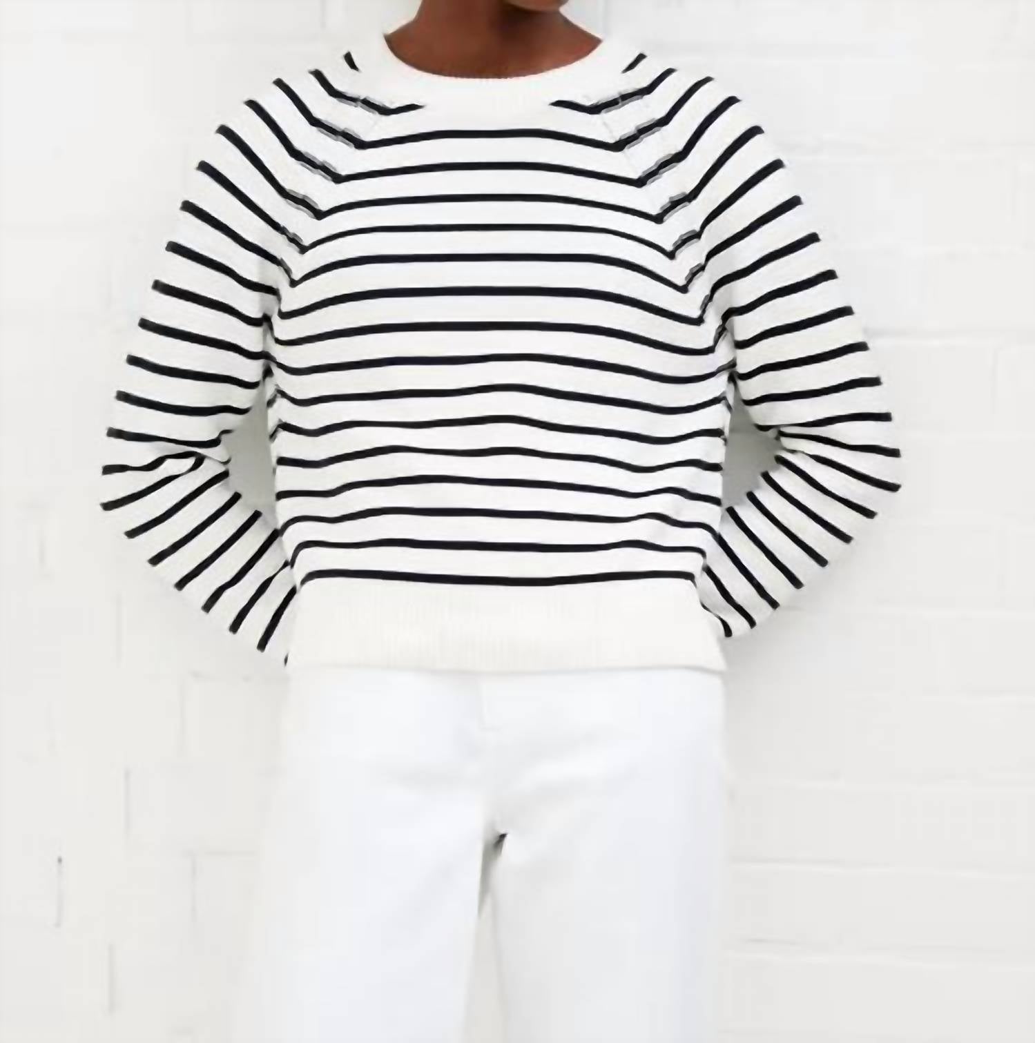 French Connection - Lillie Mozart Stripe Crew Sweater