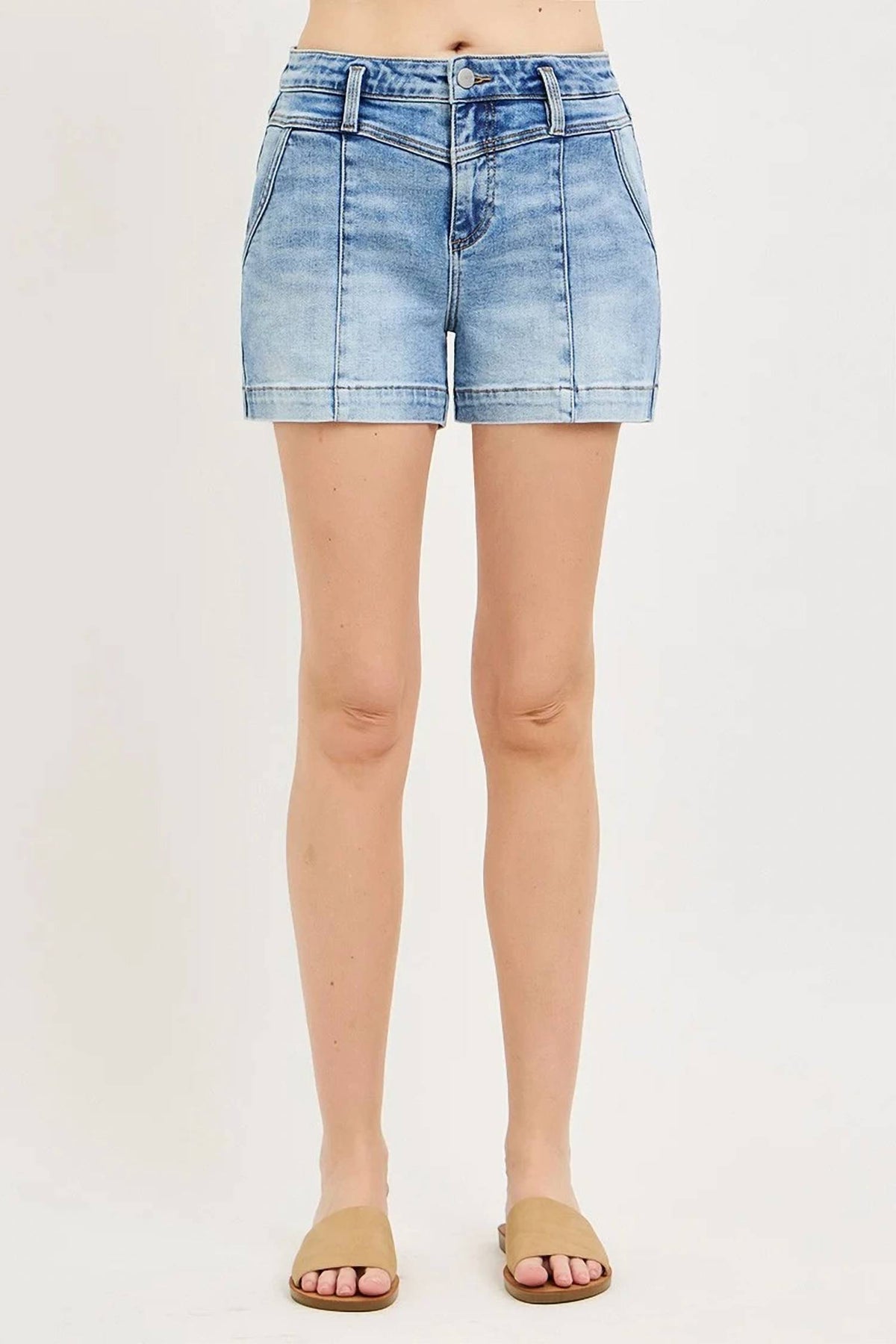 Risen - Slouchy Flap Back Pockets Shorts