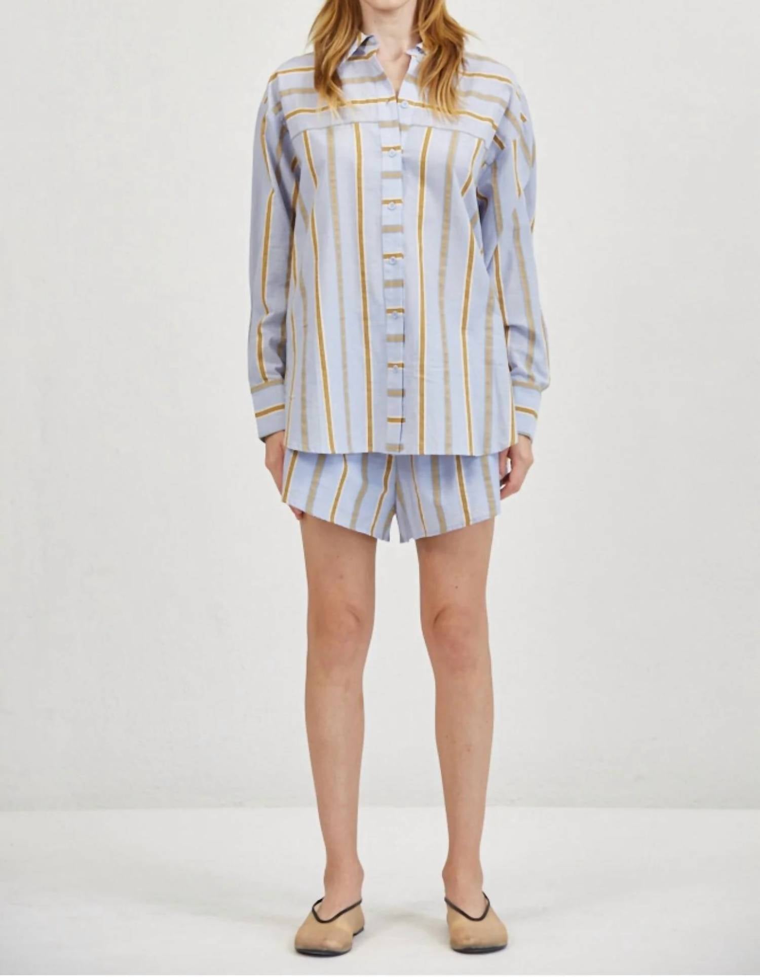 A.Ren - Bryce Stripe Pull-on Shorts