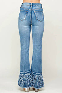 I&M Jeans - High Rise Frayed Flare Jeans