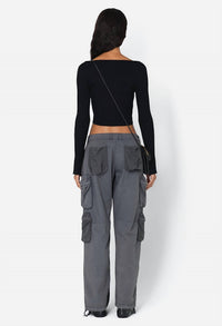John Elliott - Piper Silk Rib Cropped Cardigan
