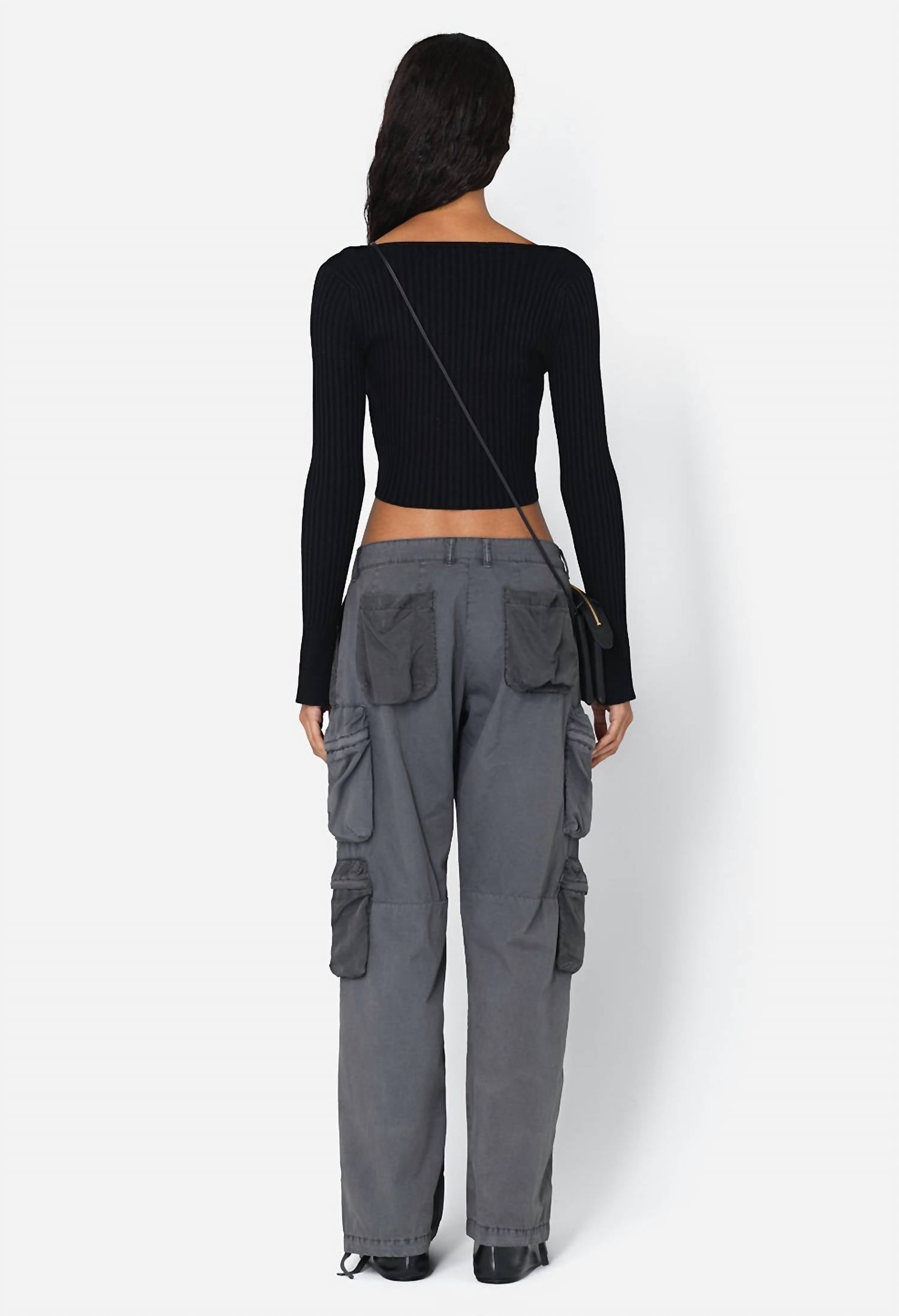 John Elliott - Piper Silk Rib Cropped Cardigan
