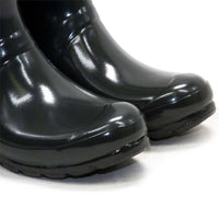 HUNTER Women's Original Short Back Adjustable Gloss Rain Boots in green - women's shoe - view 8
