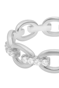 Allyanna Gifts - Women's Moissanite Oval Link Band Bracelet