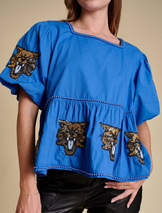 Stewart Simmons - The Puff Sleeve Peplum Top Kentucky