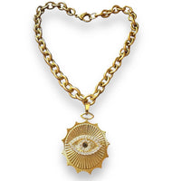 Jagged Halo Jewelry - Women's Tatiana Evil Eye Amulet Necklace