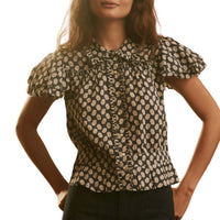 THE GREAT. Women's The Gardenia Top in mini evening daisy - women's blouse