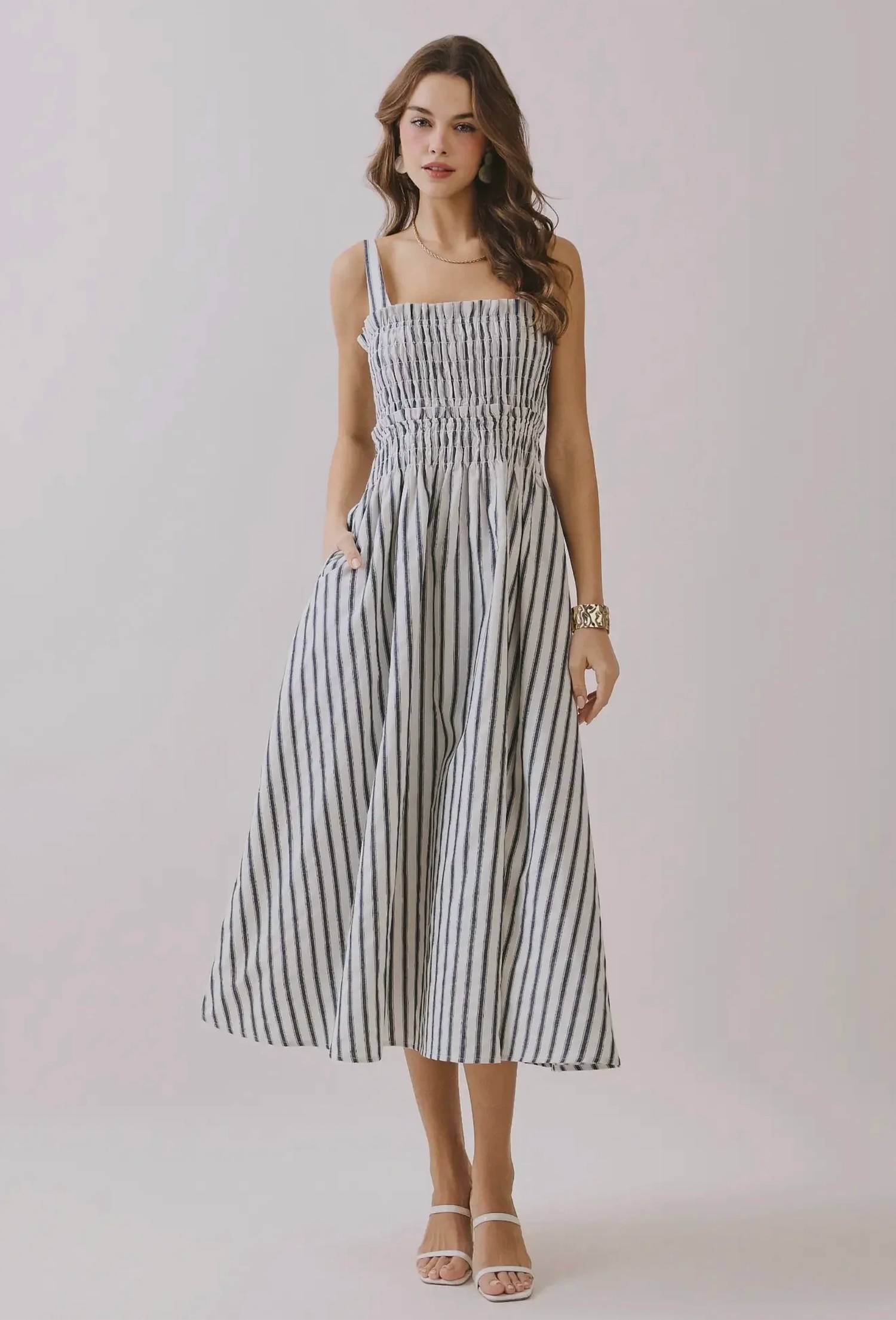 Tcec - Willow Stripe Midi Dress