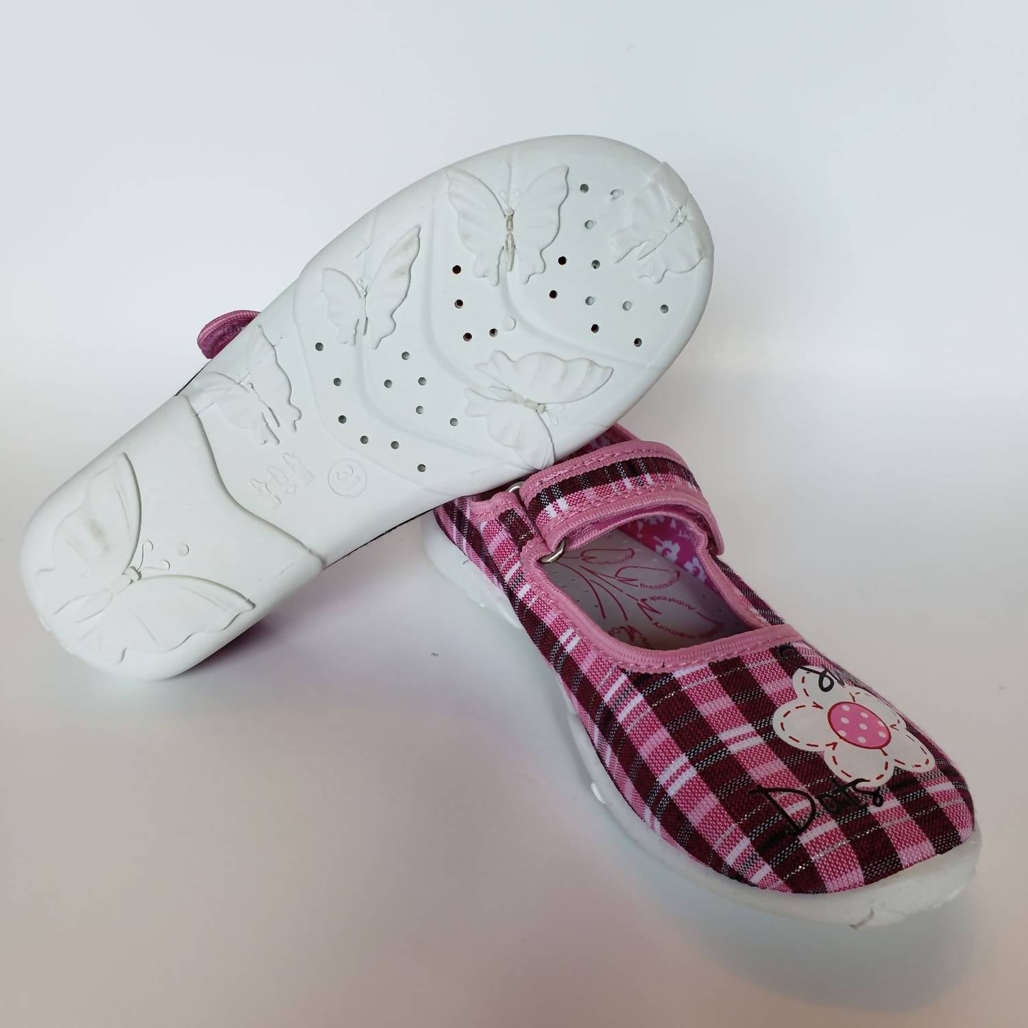 Renbut Shoes - Girl's Velcro Strap Mary Jane Casual Flat Shoe