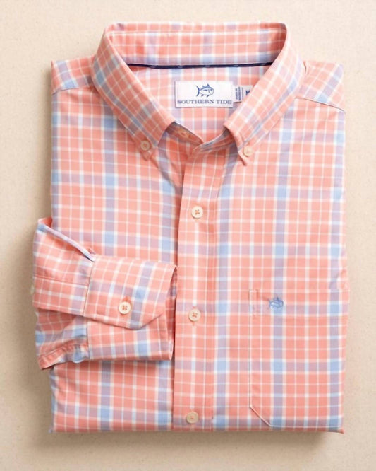 Southern Tide - Beckenham Plaid Intercoastal Long Sleeve Sport Shirt