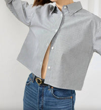 Sold Out Nyc - Cropped Everything Button Shirt