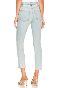 Good American - Classic Fray Hem High Waist Skinny Jeans