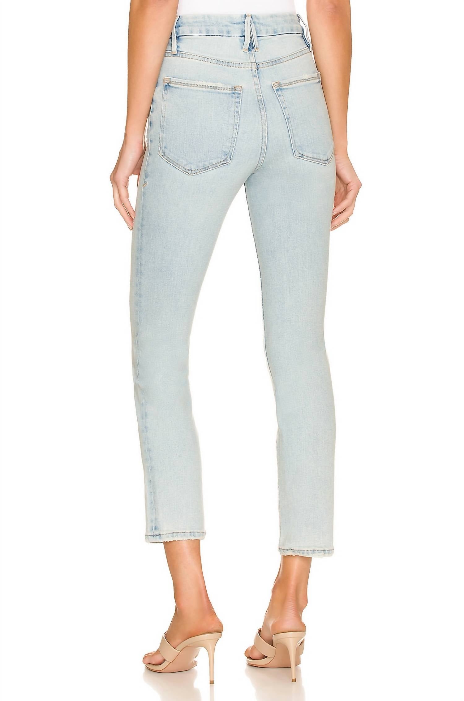 Good American - Classic Fray Hem High Waist Skinny Jeans