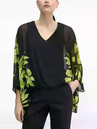 Joseph Ribkoff - Floral Print V-neck Blouse