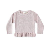 Quincy Mae - Girl's Rib Knit Peplum Top