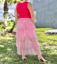 Southern Grace - Love Struck Tulle Midi Skirt