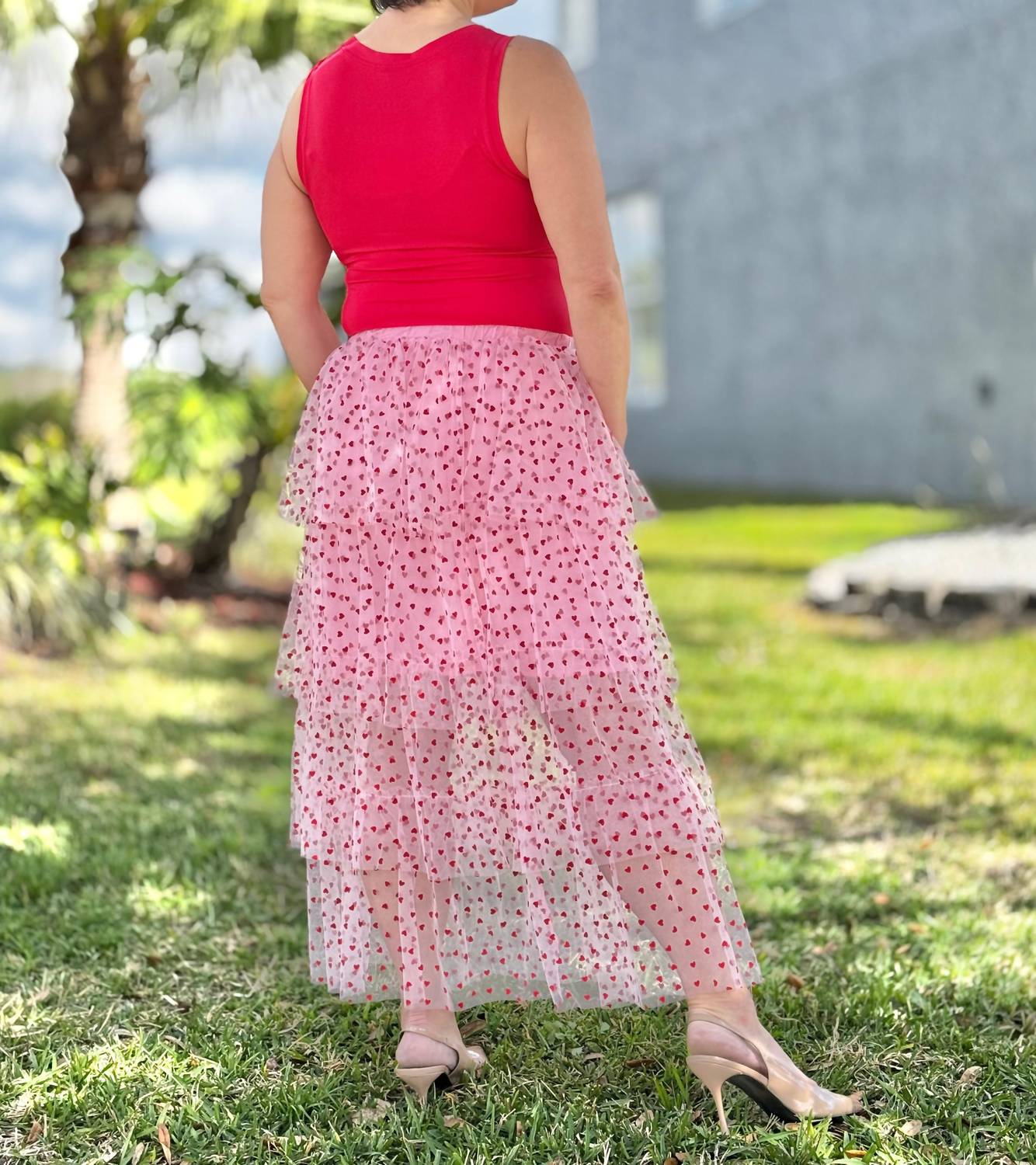 Southern Grace - Love Struck Tulle Midi Skirt