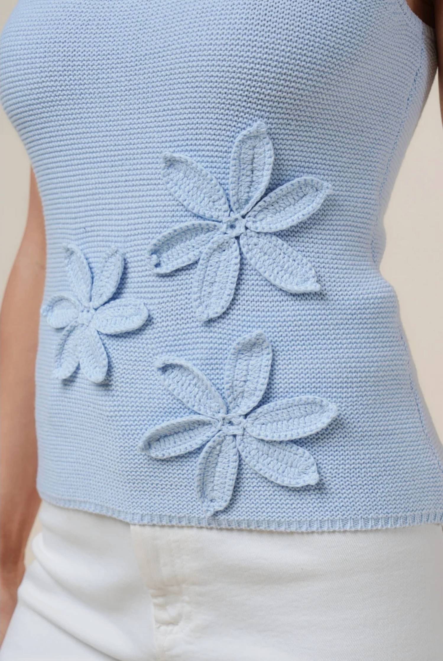 Able - Percy Floral Applique Knit Top