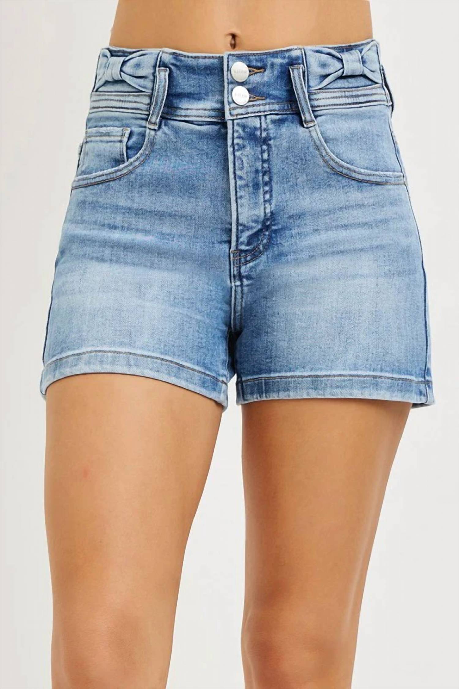 Risen - Annela Tummy Control High Rise Bow Detailed Shorts