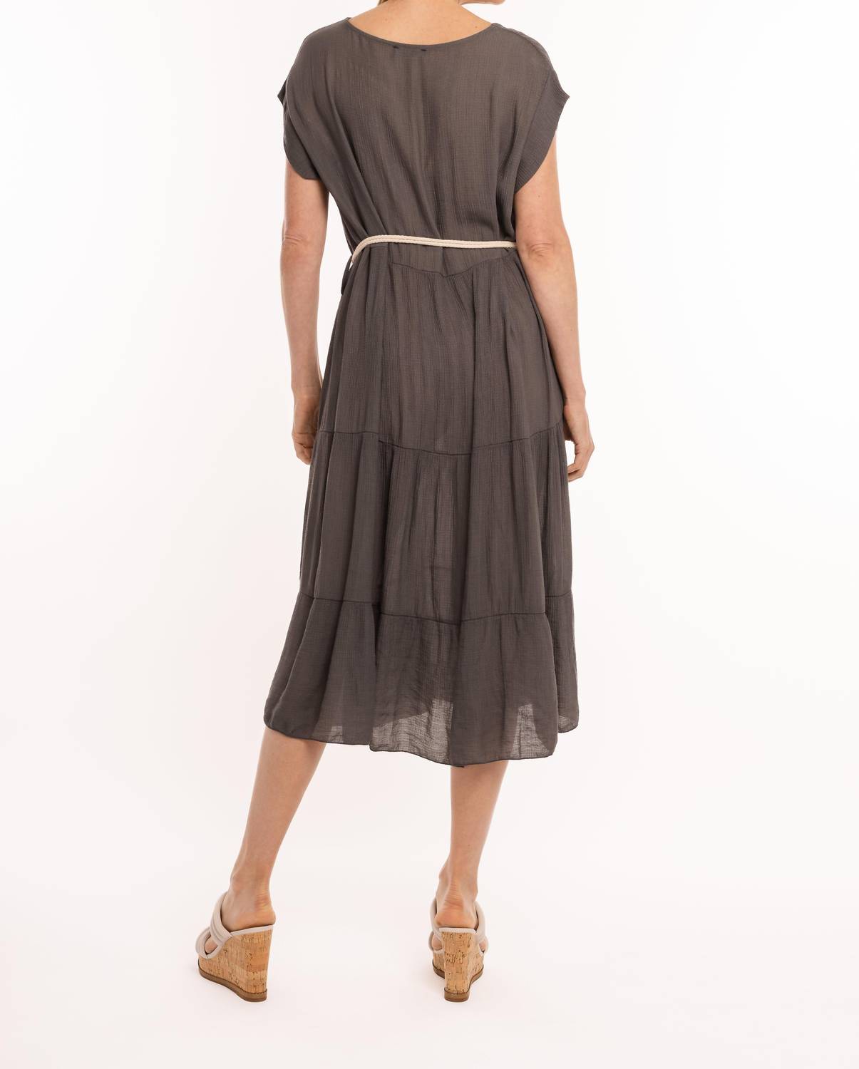 Woven Short Sleeve Dress
