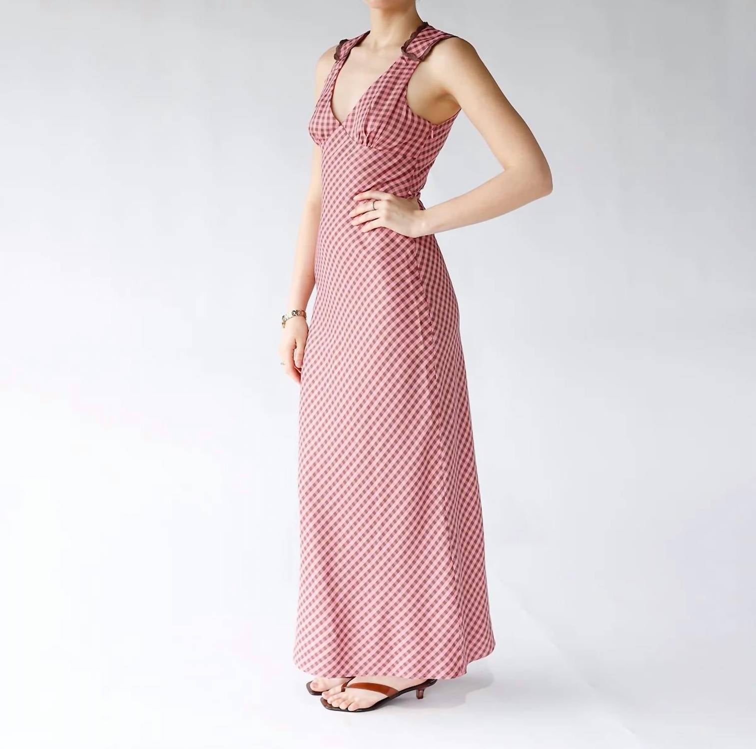 Pretty Garbage - Gingham Maxi Dress