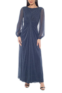 Oleg Cassini - Women's Soft Cowl Middle Twist A-line Maxi Dress