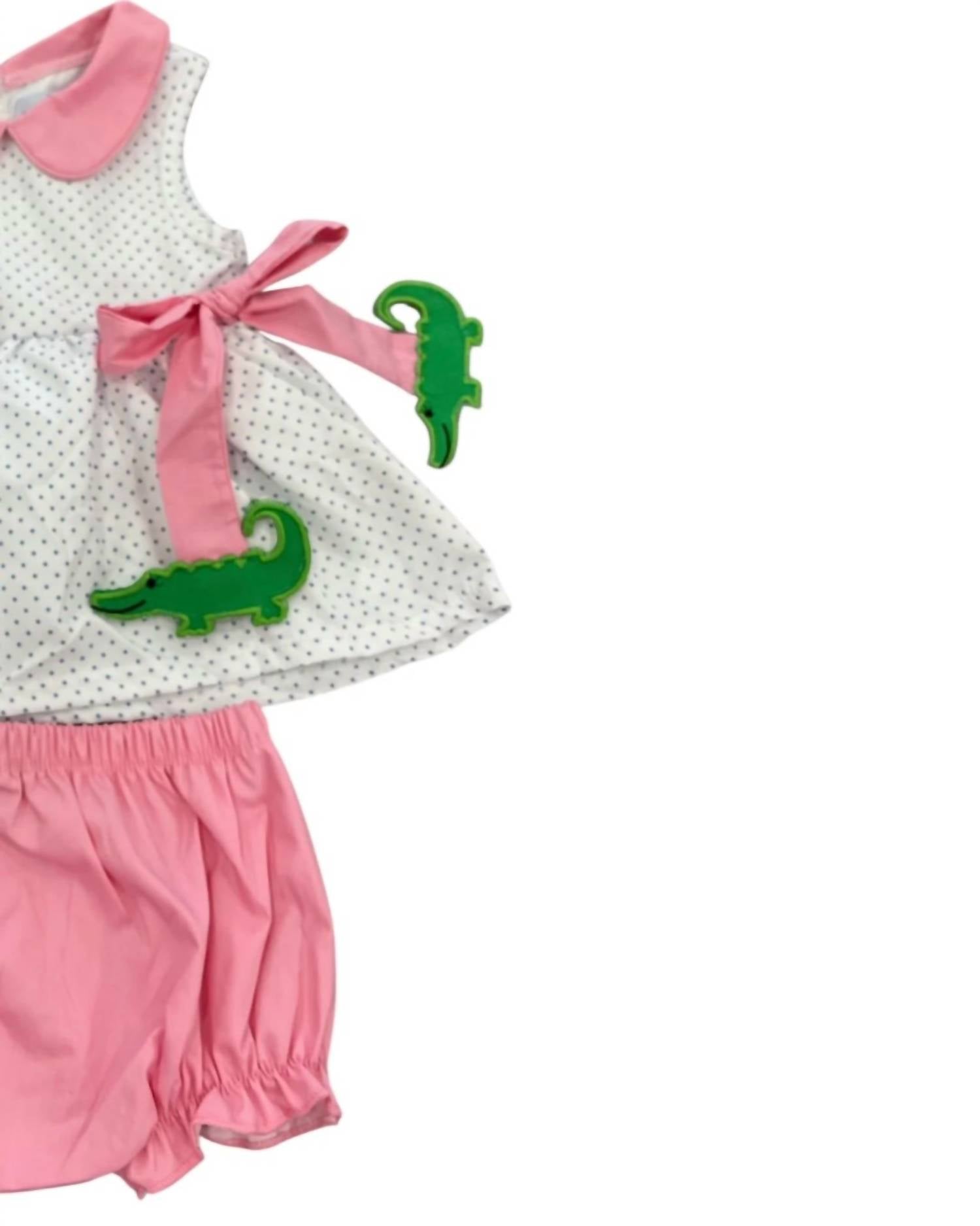 City Beautiful - Girls Alligator Bloomer Set